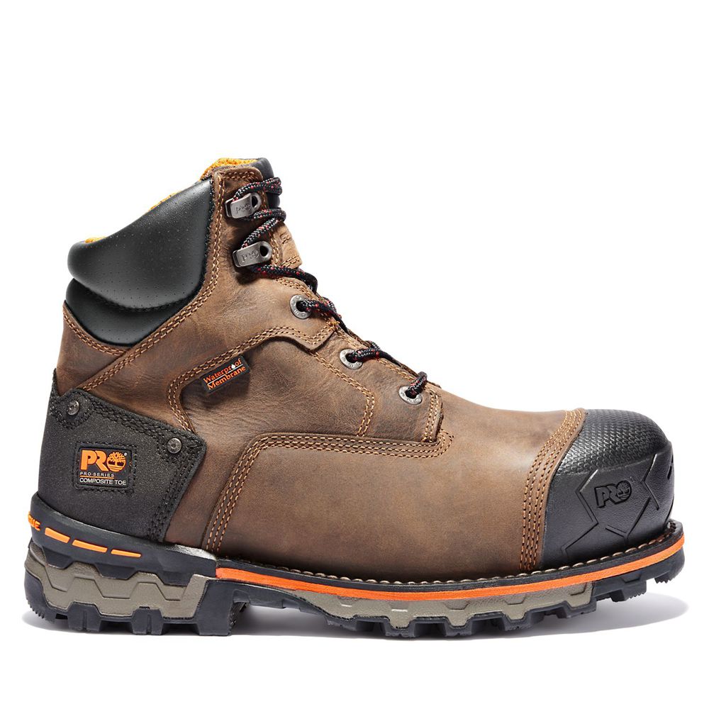 Botas de Trabajo Timberland Hombre Pro® Boondock 6\" Comp Toe Marrones/Negras - Chile TSC-089526